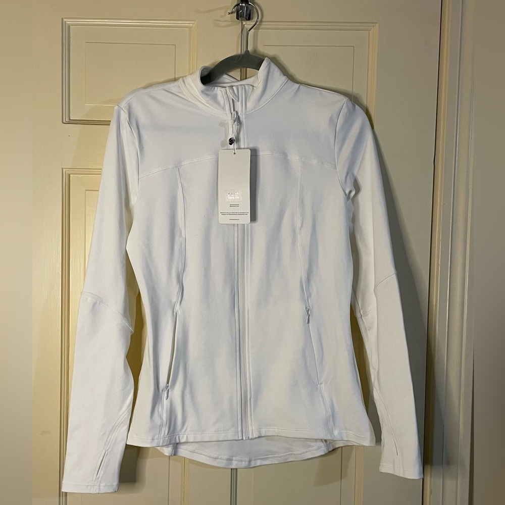 White Women's Full-Zip Active Jacket - Brand: (unspecified)